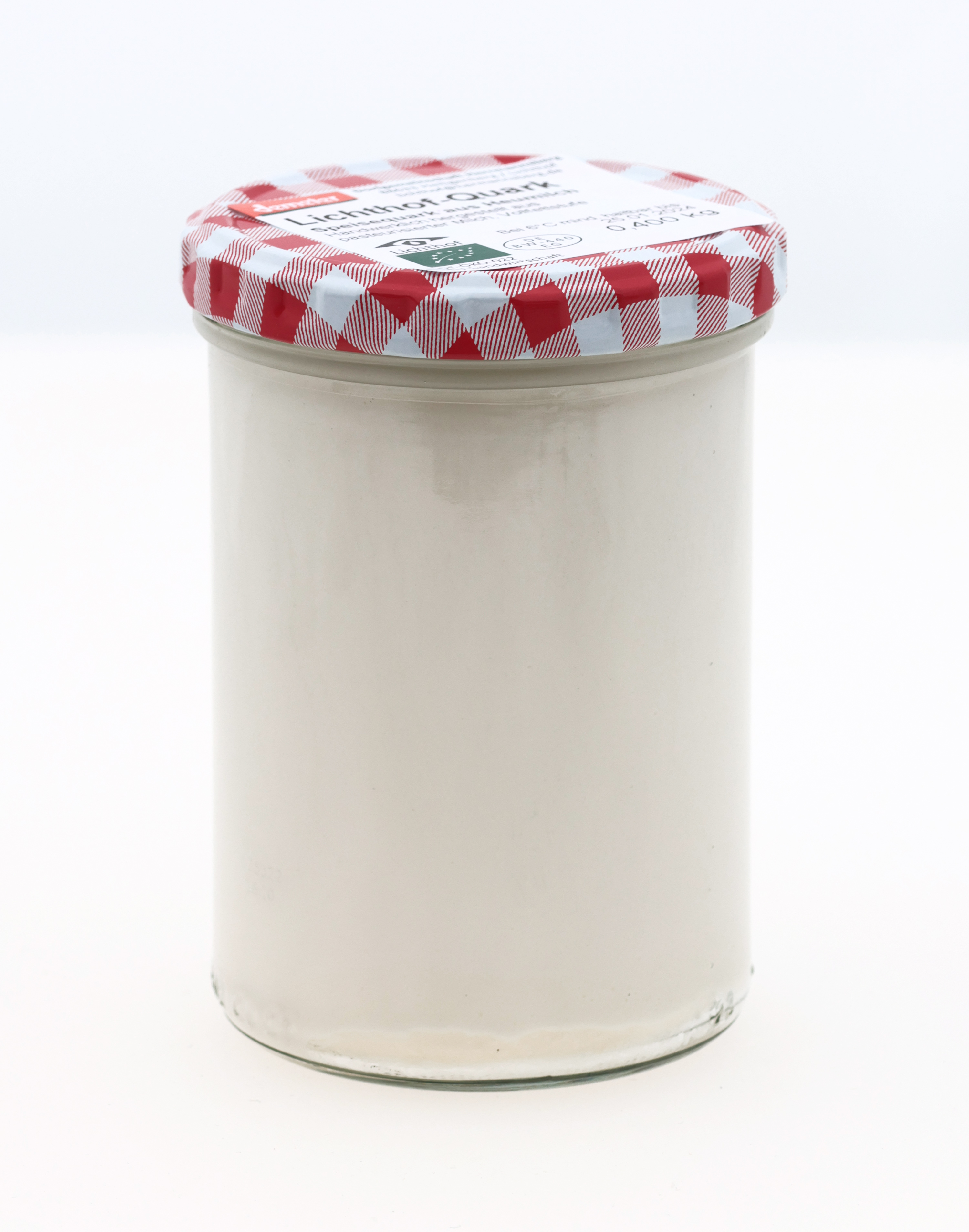 Glas mit Demeter Quark