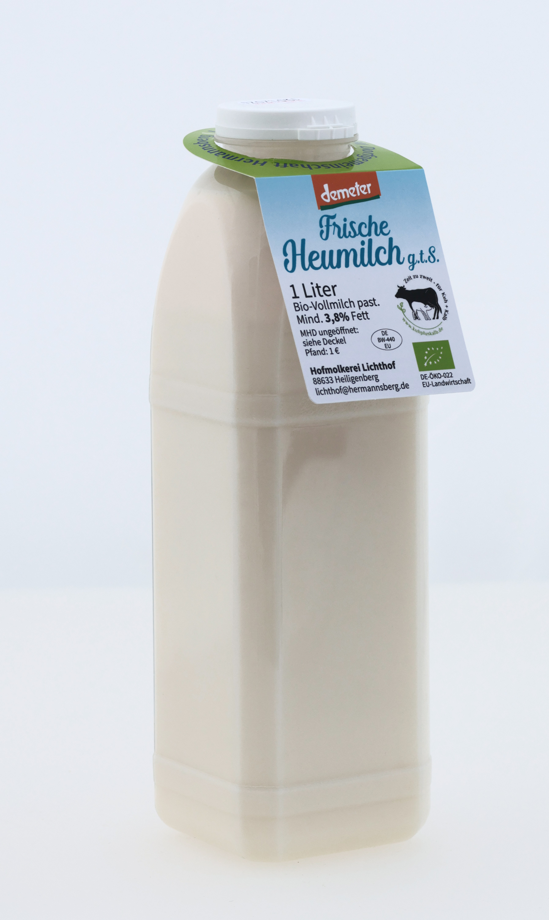 Eine Flasche Heumilch