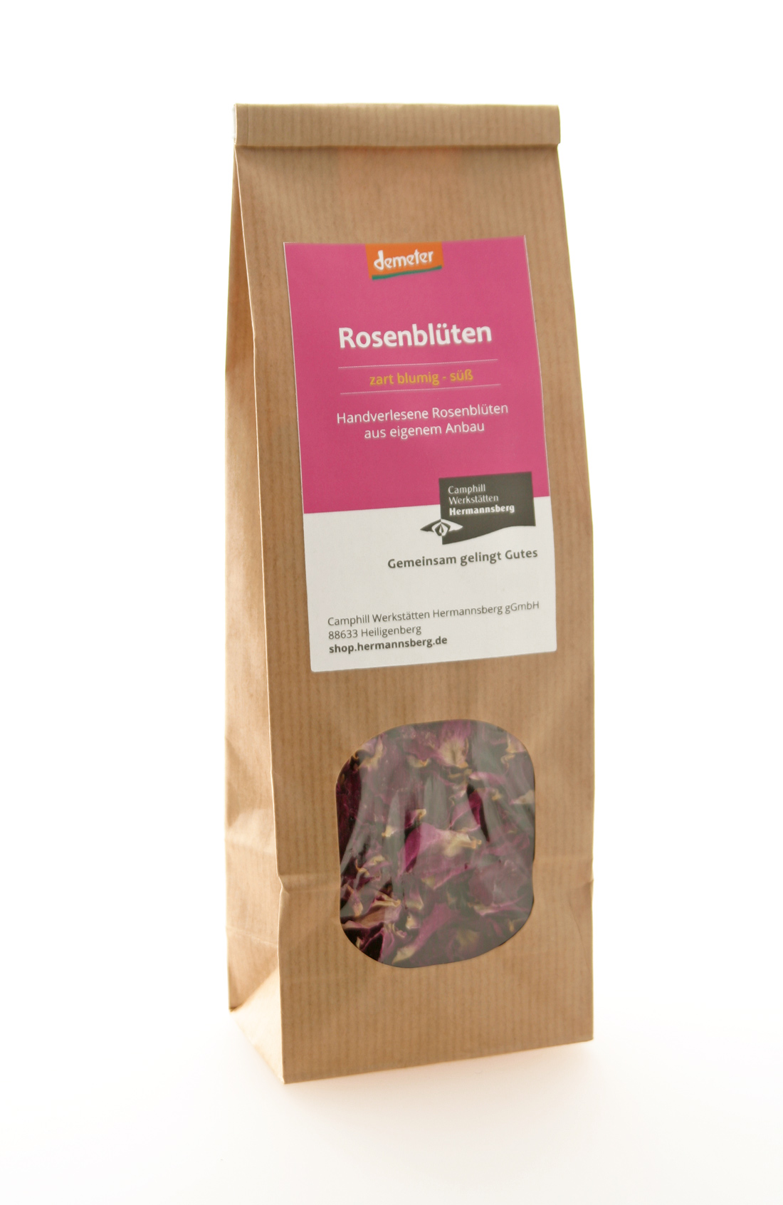 Tüte Demeter Rosenblueten