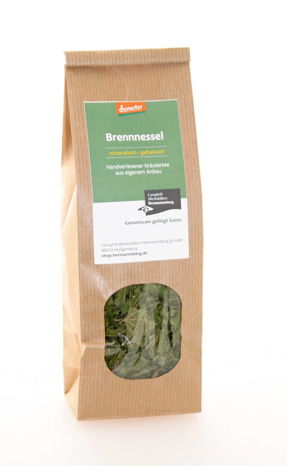 Eine Tüte Brennnesseltee