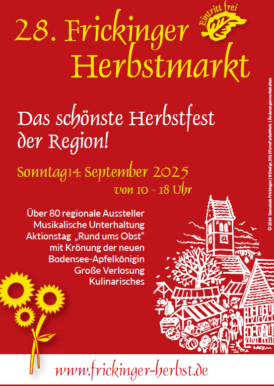Frickinger Herbstmarkt am Sonntag 14. September 2025 Frickinger Herbstmarkt am Sonntag 14. September 2025