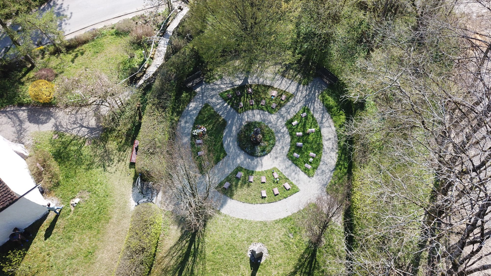 Luftperspektive Friedhof