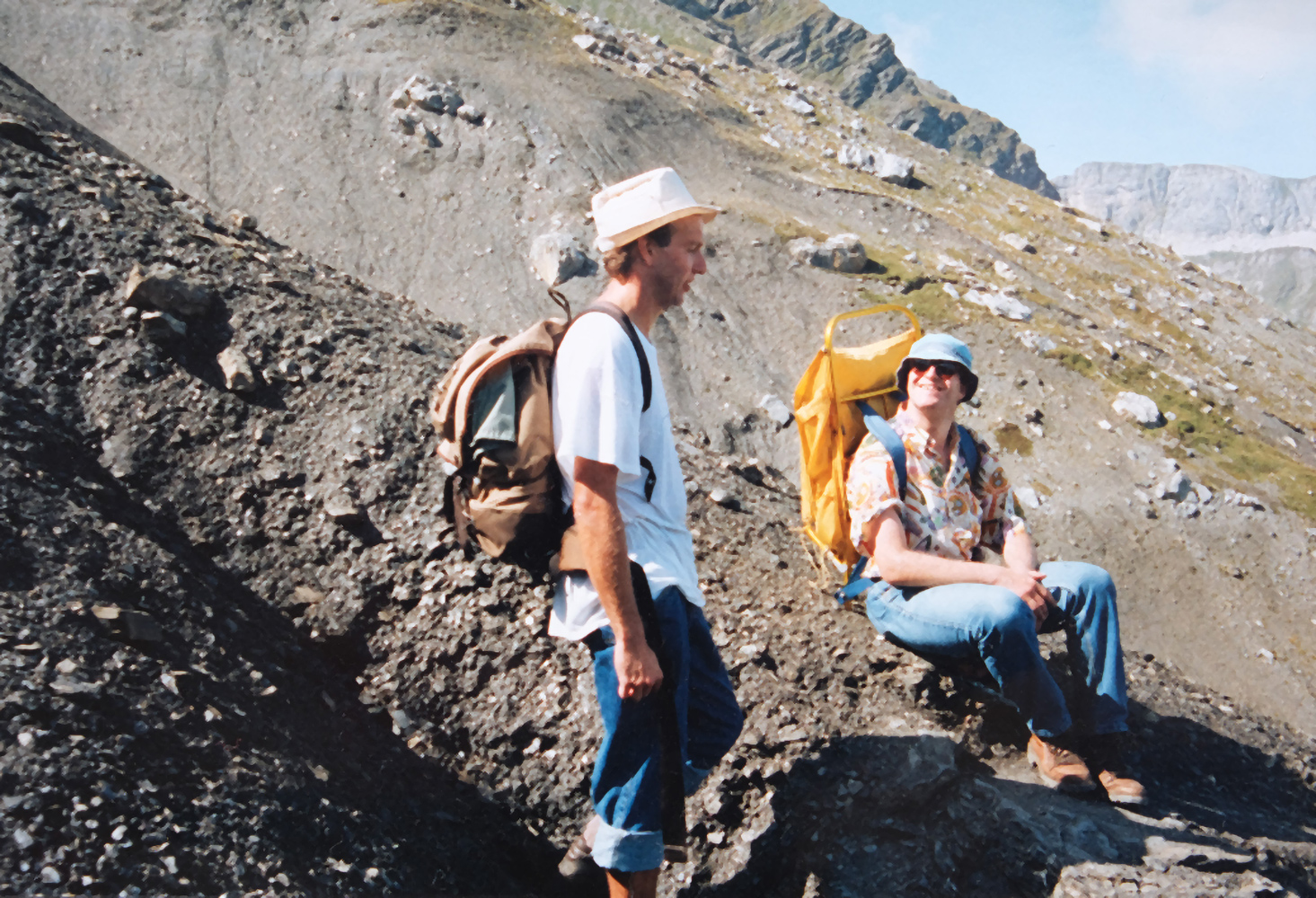 Guido Kwiek mit Begleitung bei Bergwanderung Guido Kwiek mit Begleitung bei Bergwanderung