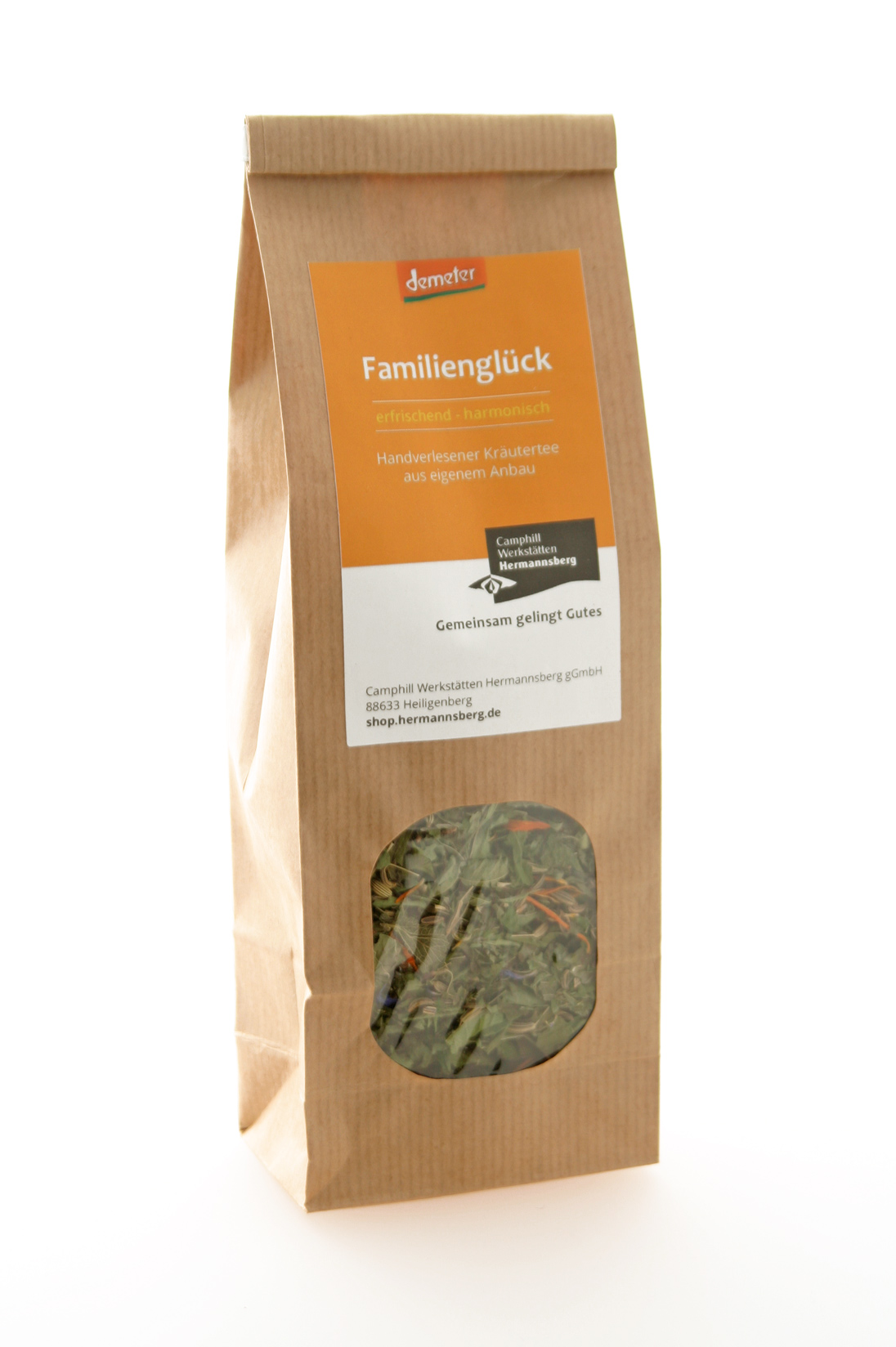 Tüte Demeter Kräutertee Familienglück