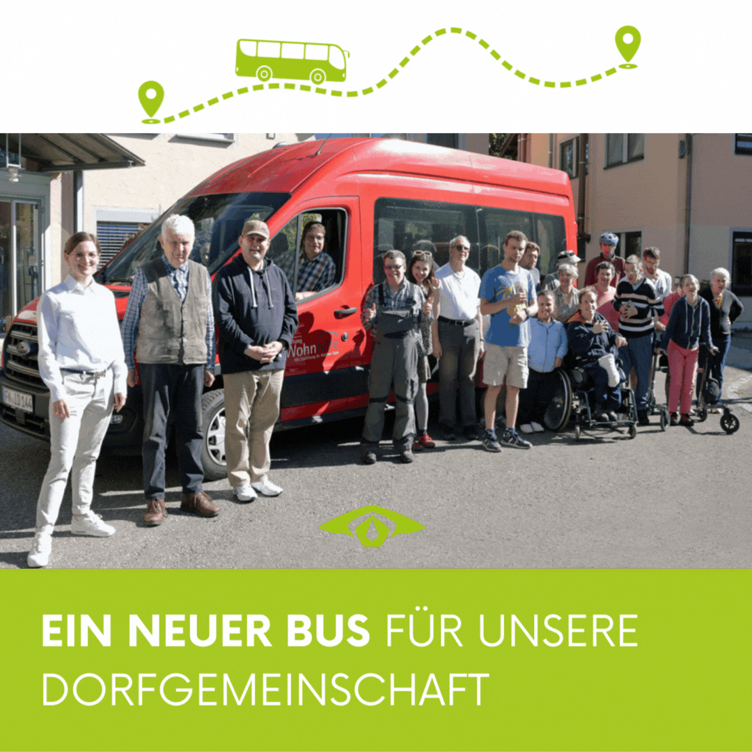 Animation Bus mit Personen und einem Dankeschön Animation Bus mit Personen und einem Dankeschön